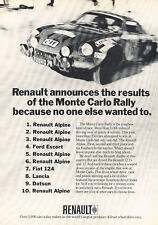 1973 Renault Alpine - Monte Carlo - Classic Vintage Advertisement Ad D73 picture