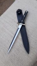 CUSTOM HANDMADE D2 TOOL STEEL BLADE HUNTING DAGGER KNIFE MICARTA HANDLE+SHEATH picture
