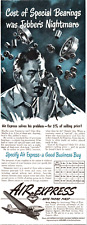 VINTAGE 1940S PRINT AD AIR EXPRESS SHIPPING MAN PHONE PLANE FAST DELIVERY picture