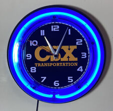 CSX Railroad Logo neon clock picture