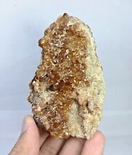 Hessonite garnet clusters on matrix with good luster from Pakistan, 309 grams. picture