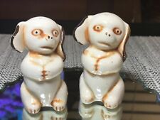 Pair Vitg Occupied Japan Brown Cream Puppy Dog 3
