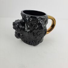 Tabitha Brown Black Labradoodle Dog Black & Gold Mug Cup with Tags picture