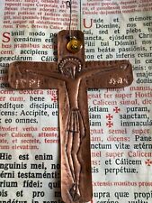 RARE ex-voto Padre Pio's : for grace received with copper handmade cross - 1971 picture