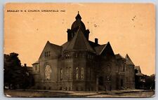 Greenfield Indiana~Bradley ME Methodist Episcopal Church~c1910 Postcard picture