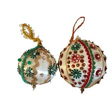Vintage Handmade Sequence Beaded Ornaments picture