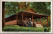 Recreation Hall At Camp Roosevelt Washington DC Postcard E514 picture