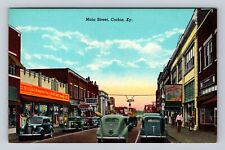 Corbin KY-Kentucky, Main Street, Advertisement, Antique, Vintage Postcard picture