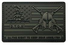 D.T.O.M USA Flag Spartan Right to Keep Bear Arms Patch [PVC Rubber-BA7] picture