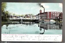 Bridge and Woolen Mill Fairfield ME UNDB Postcard  Posted 1910 picture