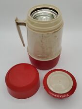 Vintage Thermos Vacuum Jar Model #6202 Red & Beige 1 Pint Wide Mouth Complete picture