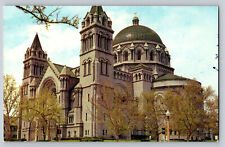 Vintage Missouri Chrome Postcard Saint Louis Cathedral Church Postmarked 1963 picture