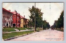 Louisville KY- Kentucky, Third Avenue, Advertisement, Vintage c1909 Postcard picture