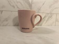 VTG 2003 Starbucks HEART HANDLE Barista Coffee Cup Mug Love Amore STAINED INSIDE picture