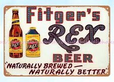 Fitger's Rex Beer metal tin sign office bar home interior design picture