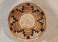 Vintage Papago Shallow Basket, Native American, Flower Motif, Wall Art picture