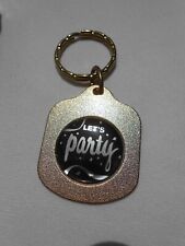 Vintage 90's LET'S PARTY Brass Pendant Key Ring G1 picture