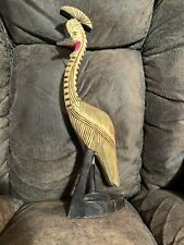 Primitive Wood Hand Carved Turkey Bird Folk Art 16” tall Sculpture Figure Statue picture