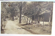 1909 MANITOU BEACH Michigan, Mi., RPPC Real Photo Postcard Cottages Lake Scene picture