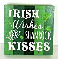 2 Irish Wishes and Shamrock Kisses Green Saint Patrick's Day Wall Art 6