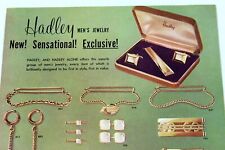 Vintage 1952 HADLEY Men's Jewelry Print Ad in Color with Prices picture