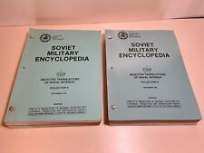 US Navy Intelligence - 1984 & 1985 Soviet Military Encyclopedia Training Manuals picture