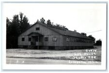 c1940's Log House Sauble Inn View Ludington MI RPPC Photo Unposted Postcard picture