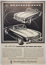 1958 Mercedes Benz 190 SL Stubebaker Packard Excellence Road Rally Vtg Print Ad picture