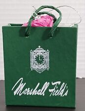 VTG Marshall Field's Green Shopping Bag Christmas Ornament With Tag NOS 2004 picture