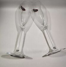 Riedel Crystal Pair Of German Angled Wine Glasses Etched Maker's Mark NWT  picture