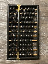 Oriental Calculator Abacus Lotus Flower Brand Wood And brass 11 Rods 77 Beads picture