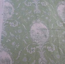 Vtg Pierre Frey La Fontaine Braquenie fabric, green/ivory, 144 x 72 inches Rare picture