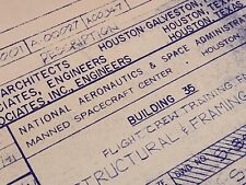 1971 NASA Spacecraft Center Original File Copy Blue Print - Flight Crew Training picture