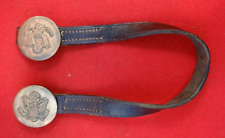PAIR US CAVALRY M 1909 BRIDLE ROSETTES & LEATHER BROW BAND McCLELLAN SADDLE picture