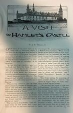 1904 Kronborg Castle Hamlet's Castle Langelinie  illustrated picture