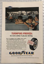 Vintage 1961 Original Print Ad Full Page - Goodyear Tires - Turnpike Proved picture
