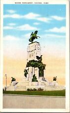 Postcard Antonio Maceo Monument Havana Cuba Linen Unposted picture