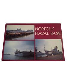 Postcard Norfolk Naval Base Norfolk Virginia Multiview Chrome Unposted picture