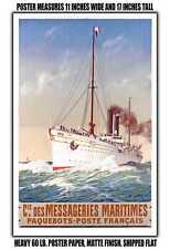 11x17 POSTER - 1899 Compagnie des Messageries Maritimes, French mail steamships picture