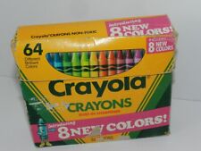 Crayola Crayons VTG 1990 Binney & Smith 64 Box Sharpener 8 New Colors indian RED picture