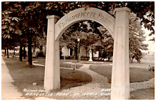 Postcard RPPC Marquette Park St. Ignace, MI  L.L. Cook picture