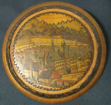 French Artist Jean Claude Boli Excellent Painted And Etched Wooden Piece picture