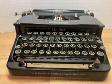 Vintage Smith Corona Standard Portable Typewriter & Case Glossy picture