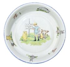 Classic Winnie Pooh Bear Friends Child Cereal Bowl Vtg 1930s Germany Milne Krueg picture