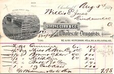 Strong & Cobb Cleveland OH 1887 Billhead Wholesale Druggists picture