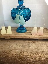 Vintage Wax Candle Ornament Hanger Decor Cats Set Of 3 Pairs picture