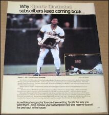 1983 Rickey Henderson Sports Illustrated Print Ad Advertisement Camel Cigarettes picture