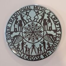 1980s La Crosse Wisconsin Great River Traditional Music Festival Pinback Button picture