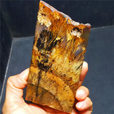 HOT300G Natural Polished Grass hair gold agate Crystal  Madagascar 5044+ picture