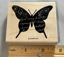 Vintage Rubber Wood Stamp Stampin up Butterfly picture